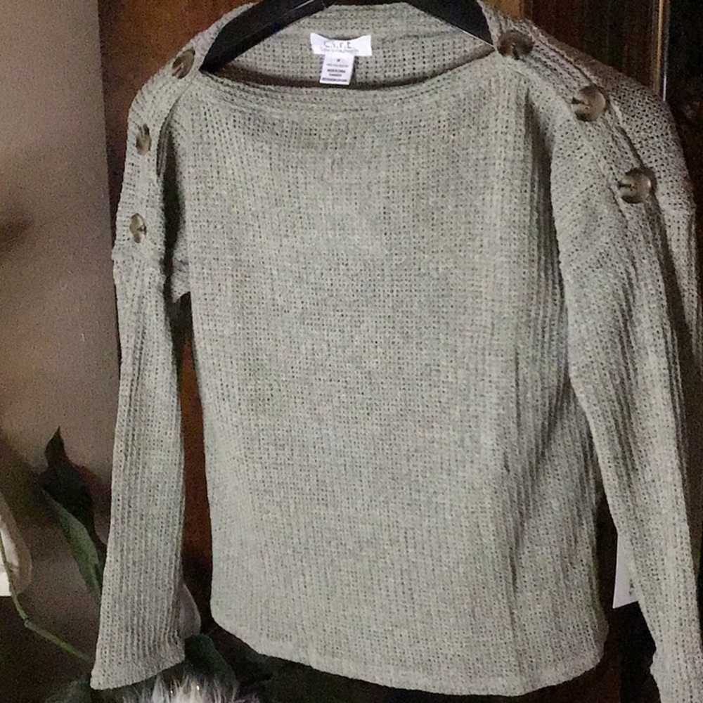 Grey knit sweater